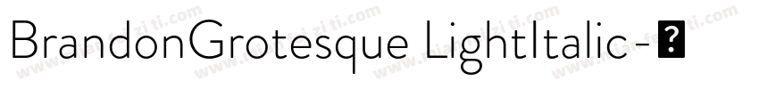 BrandonGrotesque LightItalic字体转换